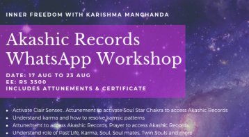 Whatsapp Workshop on Akashic Records